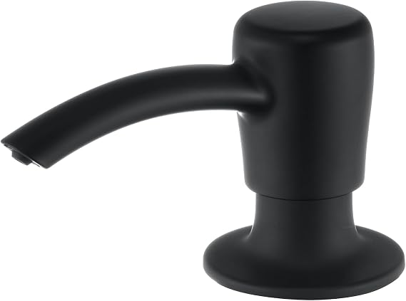 GAGALIFE Soap Dispenser for Kitchen Sink - 17 OZ Capacity Bottle Counter Mount, Matte Black Sink Soap Dispenser Pump, Built in Sink Soap Dispenser, Refill from Top