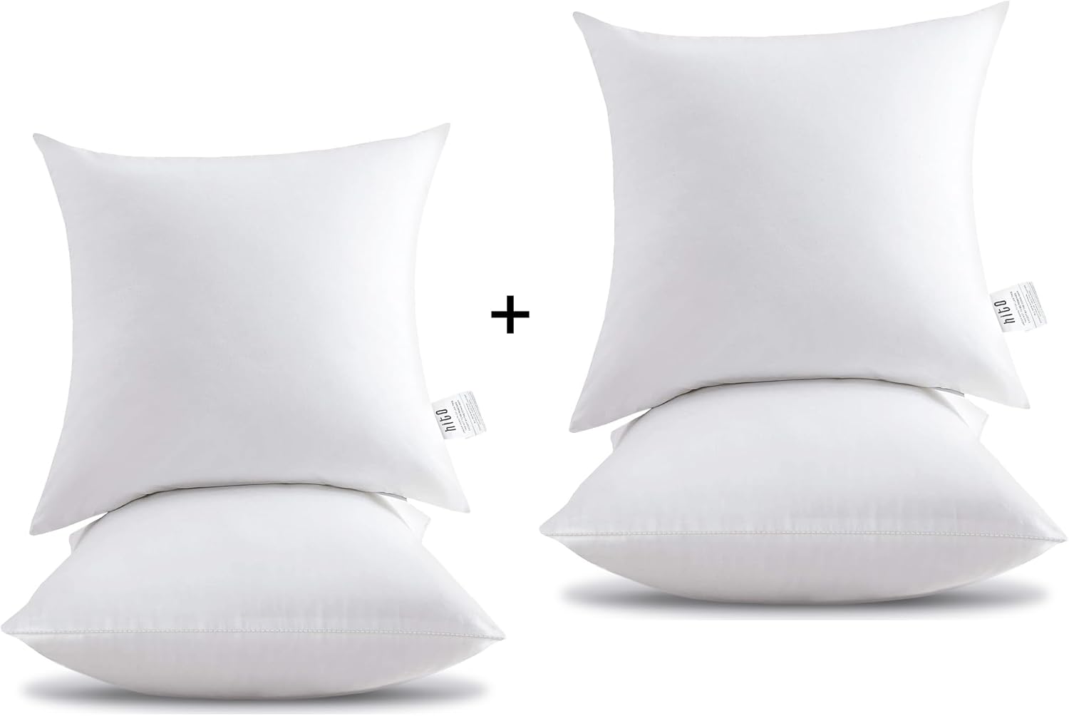 HITO 18x18 Pillow Inserts22x22 Pillow Inserts Set of 2, White- 100% Cotton Covering Soft Filling Polyester