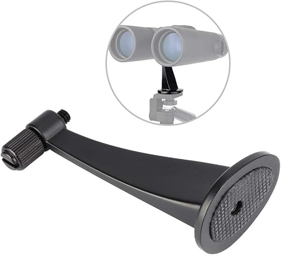 Telescope Tripod Adapter, Binoculars Tripod Mounting Adapter Bracket, Standard 1/4 Screw Interface, for Binocular Telescope