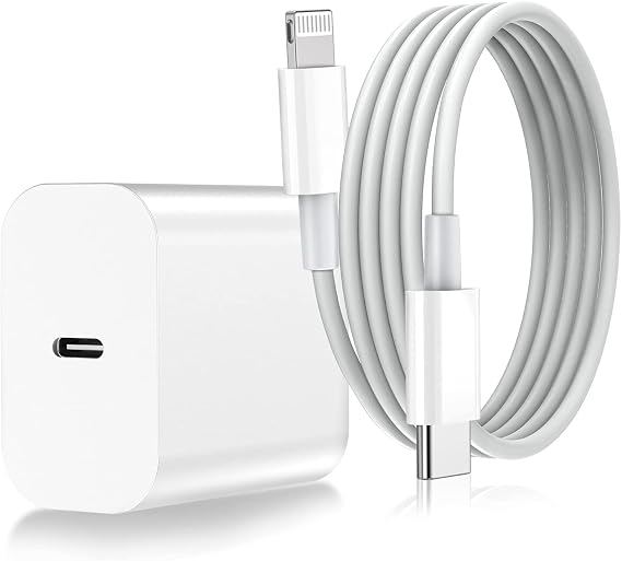 USB C iPhone Fast Charger with Cable, 20W PD Type C Charger Fast Wall Charger with 5ft USB C to Lightning Cable for iPhone 14 13 12 Pro 11 Xs Max XR X 8 Plus iPad Pro and iPad Air 3 iPad mini 5