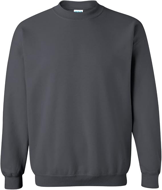 Gildan Crewneck Sweatshirt Adult Unisex Heavy Blend 8 Oz G1800 Charcoal, Medium
