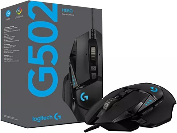 Logitech G502 Hero Ayarlanabilir Oyun Faresi Kablolu Optik - Hero 25K Sensör, 25.600 DPI, RGB, Ayarlanabilir Ağırlıklar, 11 Programlanabilir Düğme, PC/Mac - Siyah