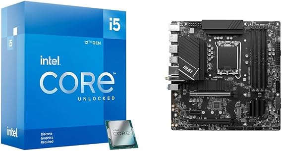 Intel Core i5-12600KF Desktop Processor + MSI PRO B760M-A WiFi DDR4 ProSeries Motherboard