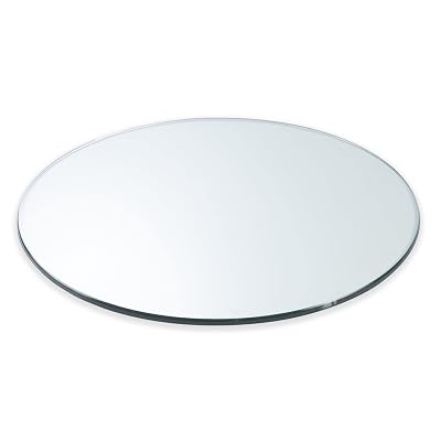 Spancraft 25 Inch Round 14 Thick Clear Glass Table Top with Flat Polished Edge and Tempered Glass, Replacement Glass Table Top, Great for Dining Tables, end Tables, and Outdoor Patio Table Tops or
