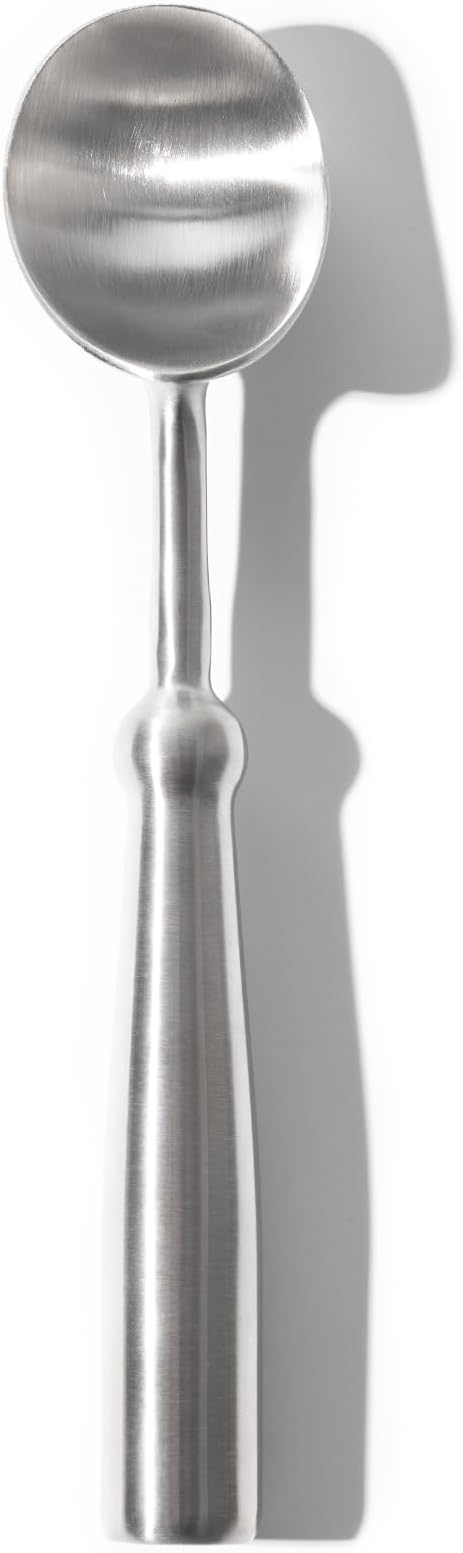 OYV 304 Stainless Steel Ice Cream Scoop, Ergonomically Designed Handle for Comfort, Heavy Duty Ice Cream Scooper, One-Piece Design Ice Cream Scoops, Dishwasher Safe.