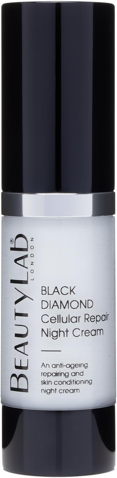BEAUTYLAB Black Diamond Mini Cellular Repair Night Cream | Luxurious Anti-Aging Face Moisturiser for Women | Supports Collagen, Reduces Wrinkles, Evens Skin Tone | Deep Nourishing Night Cream | 15ml