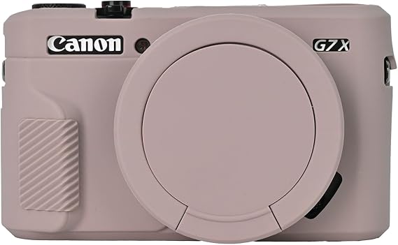 G7X Mark II Camera Case,Soft Silicone Protective Case Ultra-Thin Lightweight Cover for Canon PowerShot G7X Mark II Camera with Lens Cover (Lightgrey)