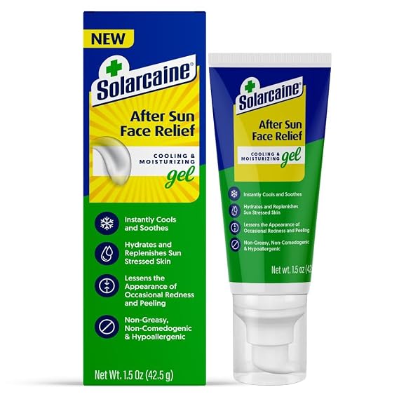 Solarcaine After Sun Face Gel, Cooling & Moisturizing - 1.5oz