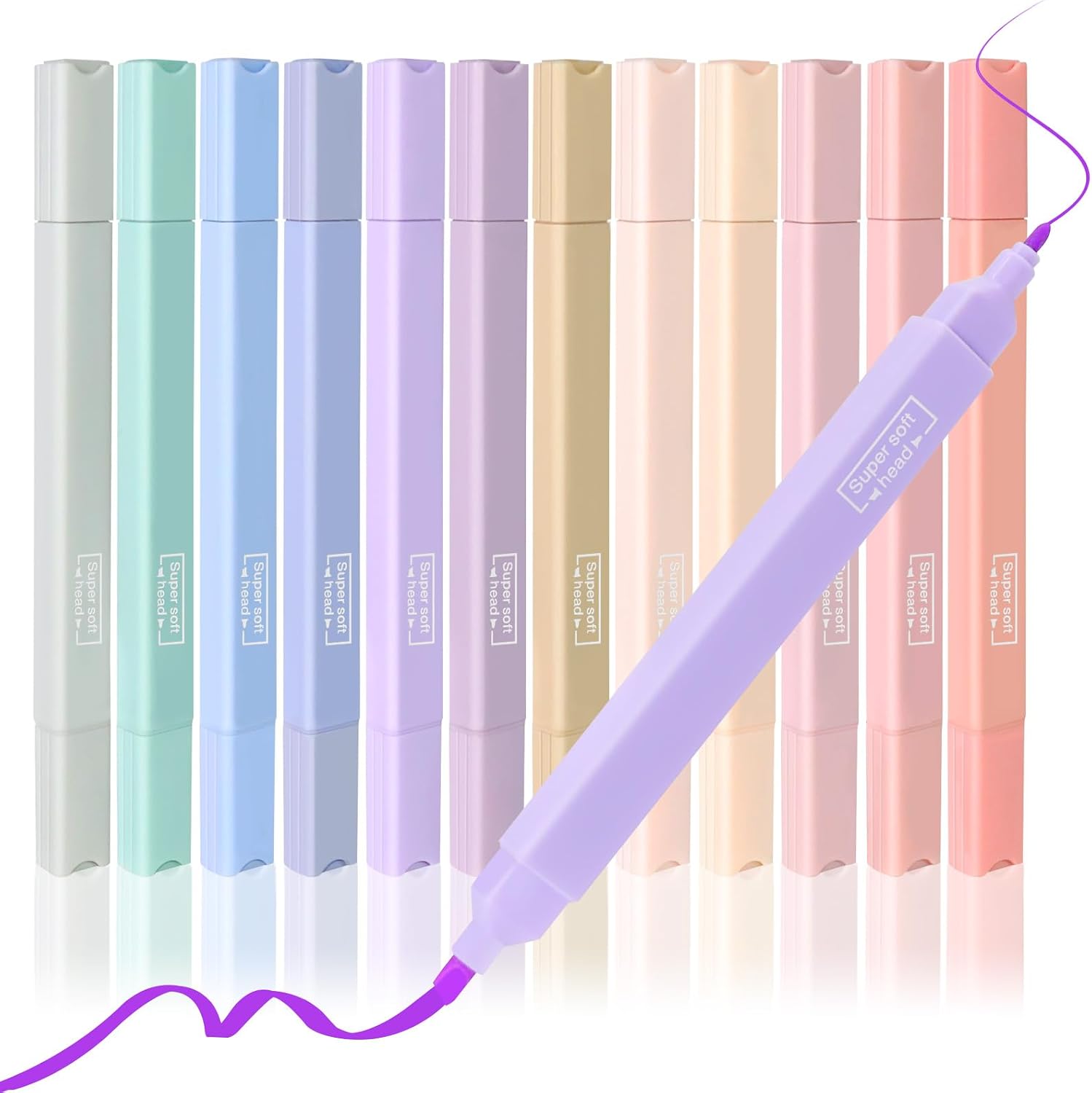 Sonuimy Aesthetic Cute 蛍光ペン 12本パック