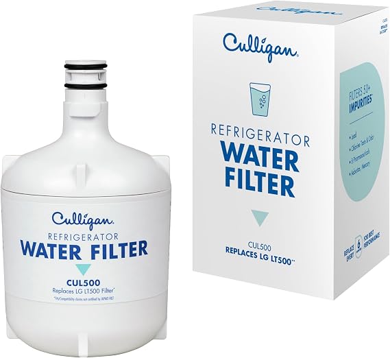 Culligan CUL500 Refrigerator Water Filter Replacement for LG Water Filter (LT500P) Replace Every 6 Months Pack of 1