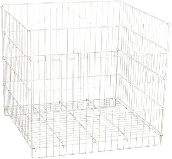 SSWBasics White Wire Dump Bin - 26" X 26" X 30"