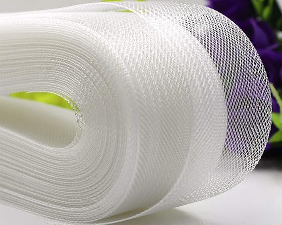 2 inch Wide Polyester White Horsehair Braid, Selling Per Roll/ 50 Yards