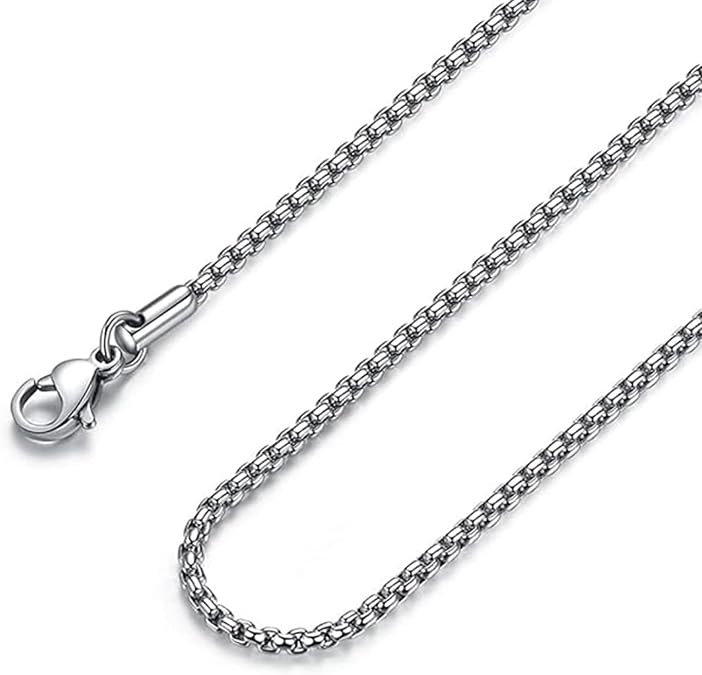 Trend Collection Blackproof Thin Knitted Model Steel Men's Necklace Chain