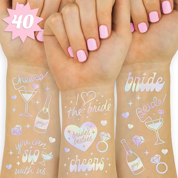 xo, Fetti 40 Cheers Bachelorette Temporary Tattoos | Bridal Party Gift
