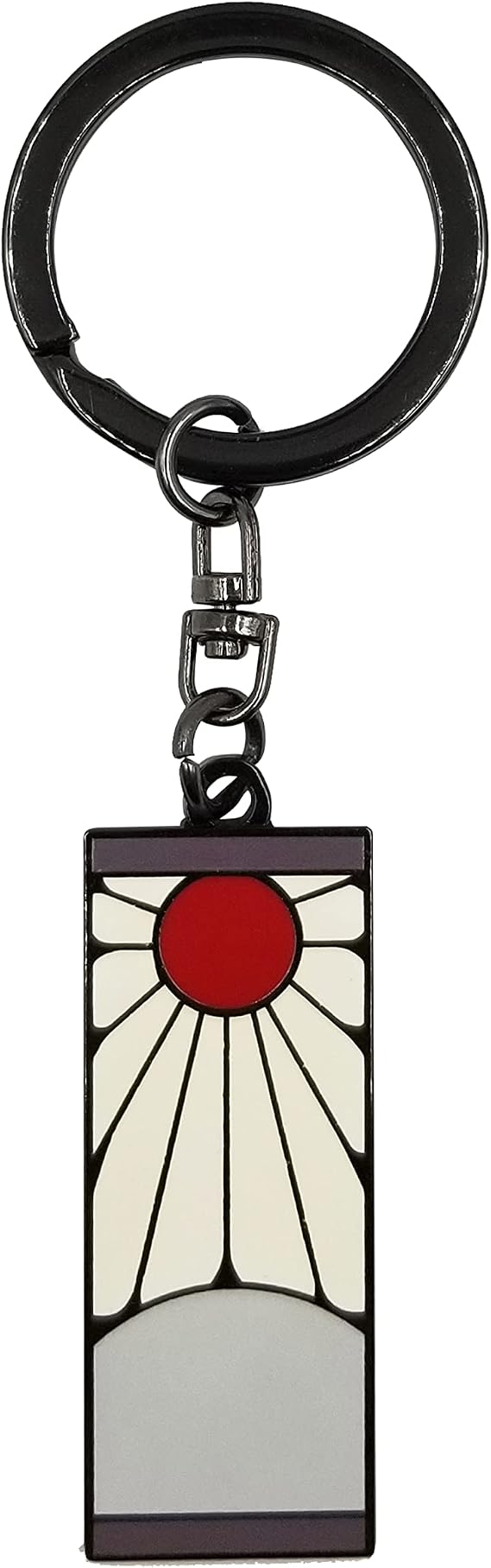 ABYSTYLE Demon Slayer Kimetsu No Yaiba Tanjiro Kamado's Hanafuda Earring Metal Keychain Anime Manga Accessories Merch Gift