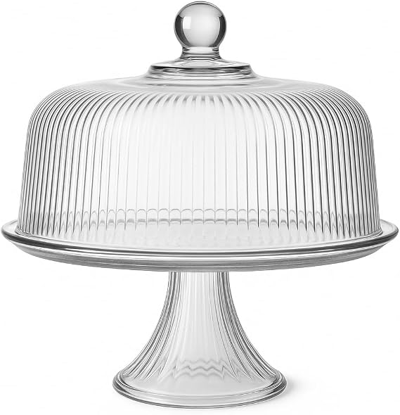 Anchor Hocking Monaco Cake Set, STD, Crystal