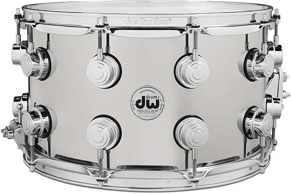 DW Collector's Series Metal Snare Drum - 8 inches x 14 inches, Nickel Over Brass