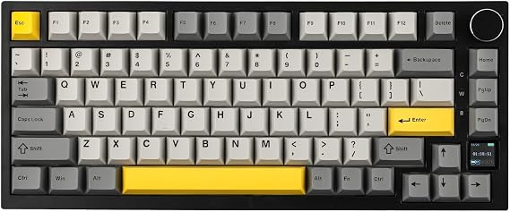 EPOMAKER Ajazz AK820 Pro Gasket Mechanical keyboard with cable / Bluetooth / wireless TFT screen illuminates RGB sound-absorbing foam for Win / Mac / PC (Gray Ajazz Gift Switch)