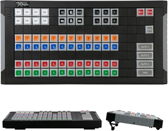X-keys XKE-128 Programmable Keyboard Video Switcher Kit for vMix or Central Control (128 Key, Keys Only) Made in USA