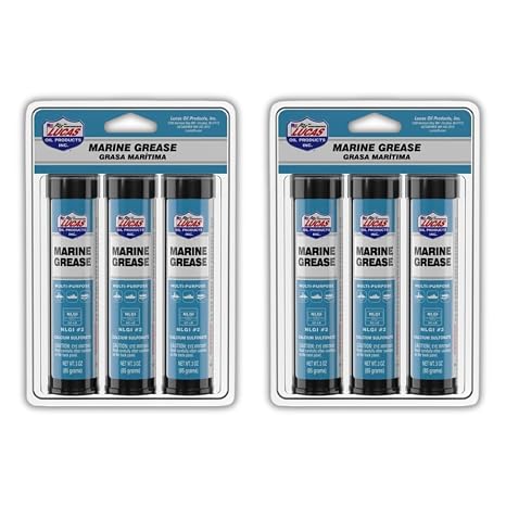 Marine Grease 10682 3 OZ Multi-Purpose Waterproof Grease HIGH-Temp, Rust-Resistant for Boat Trailers, Bearings, OUTBOARDS, UTVs, 4X4s, Marine Equipment, RVs | 2 Pack Special