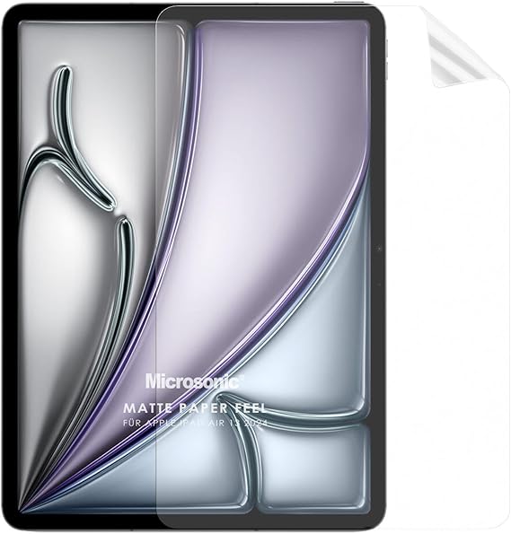 Microsonic Apple iPad Air 11 2025 (A3266-A3267) Paper Feel Paper Textured Matte Screen Protector [Screen Protector Compatible with iPad Air 11 2025 - Transparent]