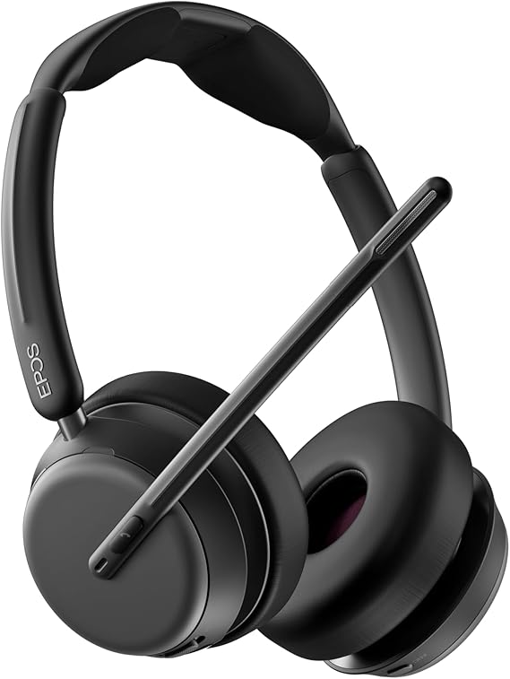 EPOS Impact 1060 ANC Professional Bluetooth Headset for PC - Double-Sided, Premium Noise-Canceling Mic, AI, Intuitive Controls, Super Wideband Audio, Ideal for Focused Work in Noisy Office