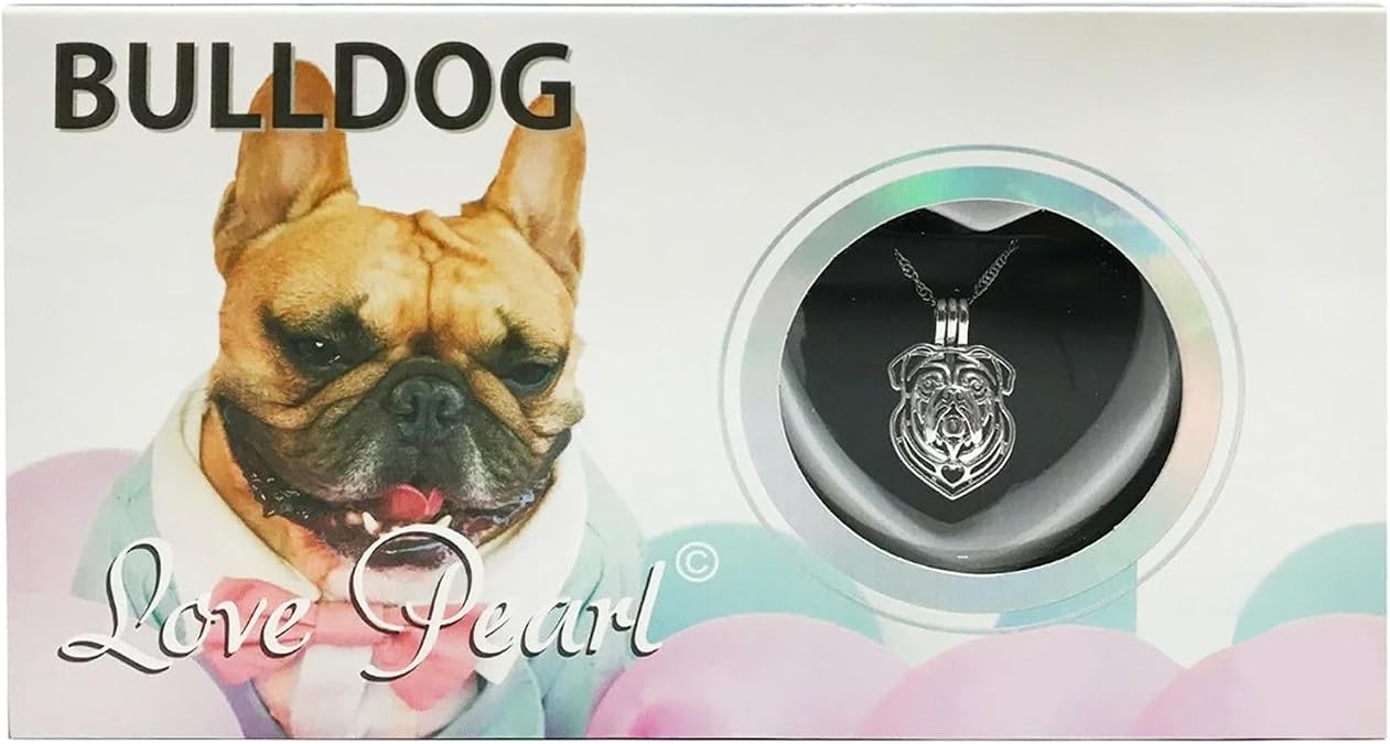 Love Pearl Creations Dogs Wish Kit with Pendant Necklace (Bulldog)