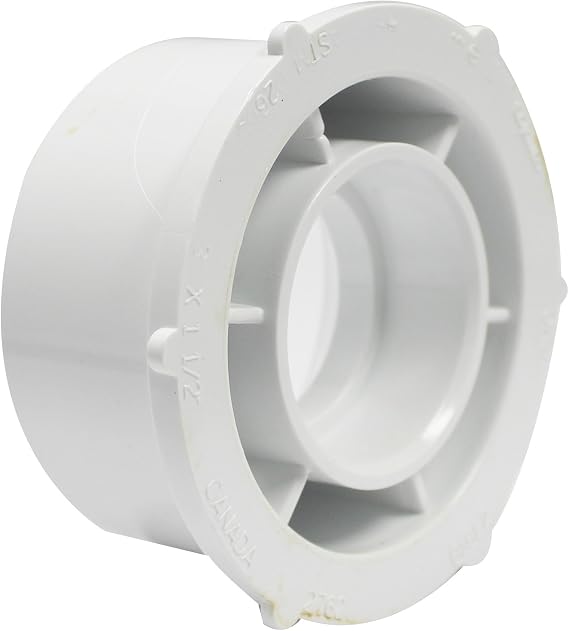 Canplas 192762 PVC DWV Flush Bushing, 3 x 1.5-Inch, White