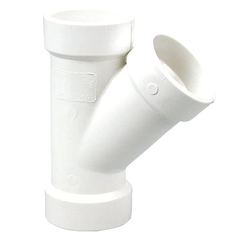NIBCO Fig No C4810, 3 in. x 3 in. x 2 in. PVC DWV 45 Degree Wye Hub x Hub, Solvent Weld