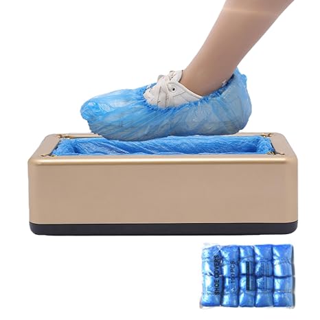 Shoe Cover Machine -Automatic Shoe Cover Dispenser With 100pcs Shoe Covers, Portable Shoe Cling Film Machine,Disposables Shoe Covers Machine,Foot Protectors Machine Carpets For Home Factory Laboratory