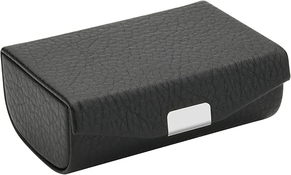 Beautyflier Large Lipstick Case with Mirror, Womens PU Leather Lipstick Case Holder for Purse with Mirror Rectangle Makeup Travel Cases, Women's Portable Lipstick Pouch Travel Cosmetic Case (Black)