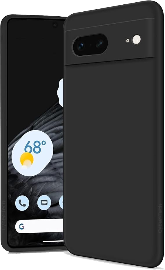 Silicone Case for Google Pixel 7 5G, Soft-Touch, Shockproof, DustProof, Protective Phone Cover for Google Pixel 7 5G Black