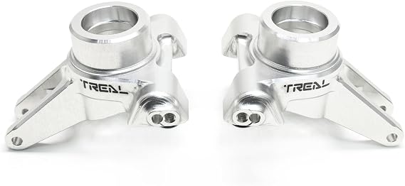 TREAL Aluminum 7075 Rear Hubs Block(2) for Arrma 1/8 Mojave 4X4 4S BLX(Silver)