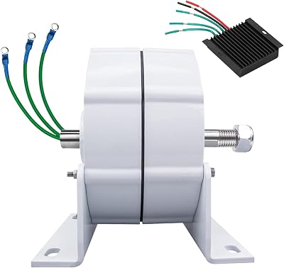 12V 24V 48V Permanent Magnet Generator Turbine, 600W 3 Phase Gearless Permanent Magnet AC Alternators for Horizontal Wind Turbine,12V