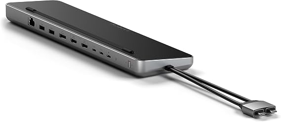 SATECHI Dual USB-C Docking Station with Stand and NVMe SSD Enclosure