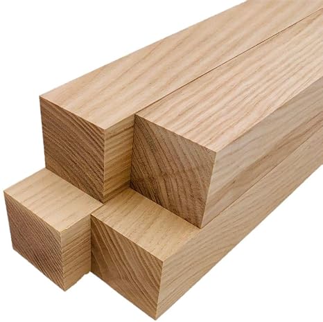 Barrington Hardwoods White Ash Lumber Turning Blanks (4 Pieces) (2" x 2" x 6")