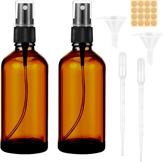 Maxmoc 2 x 100 ml spray bottle glass brown glass