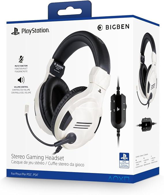 Playstation 4 HW Bigben Stereo Gaming Headset v3 (White)