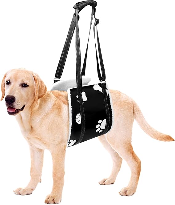 Dog Lifting Harness - Adjustable Sling for Back Legs Support and Rehab - Soft Hind Support for Senior, Injured, Disabled and After ACL Surgery (For Large Dogs)
