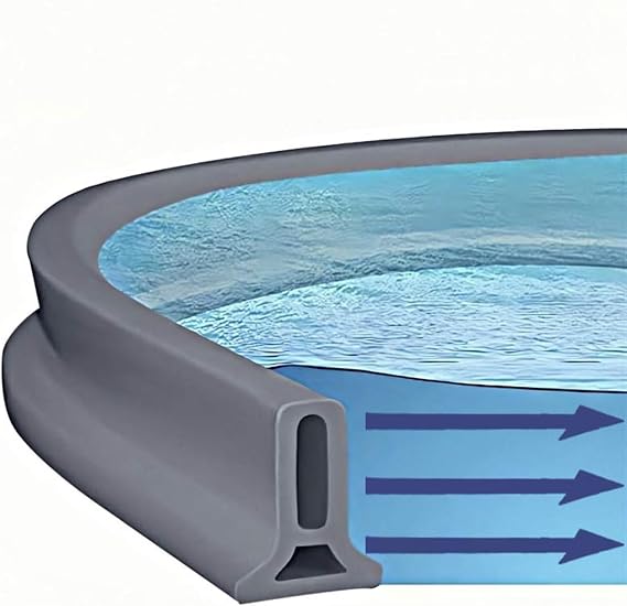 Water Dam for Shower, 2" High Shower Water Splash Guard 78" Collapsible Shower Threshold Water Dam, Water Stopper Retention System Dry and Wet Separation for Bathroom Kitchen and More(Gray,1m/39.3in)