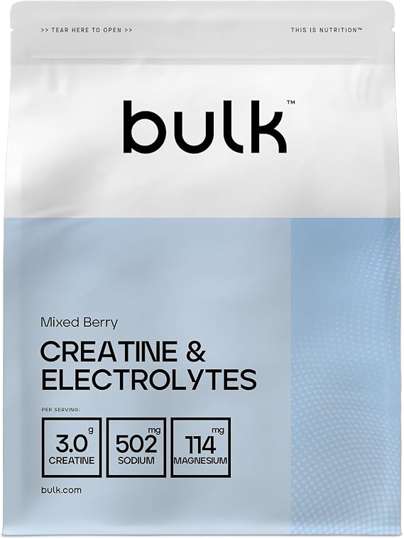 Bulk Creatine & Electrolyte Powder, Mixed Berry, 300g | 3g Creatine, Essential Electrolytes & Vitamins, Boosts Energy, Hydration & Performance, Ideal for HIIT