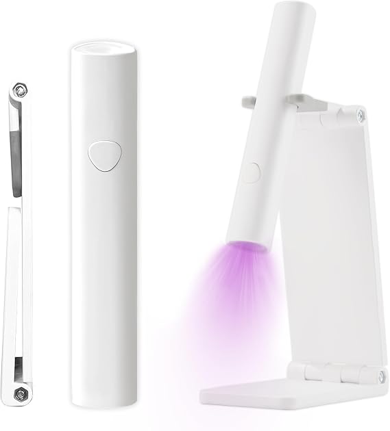 EODCI Handheld UV Nail Lamp, Mini U V LED Nail Lamp Handheld with Stand, Portable Nail Dryer Rechargeable USB Cordless, Nail Light with 2 Timers for Fast Drying