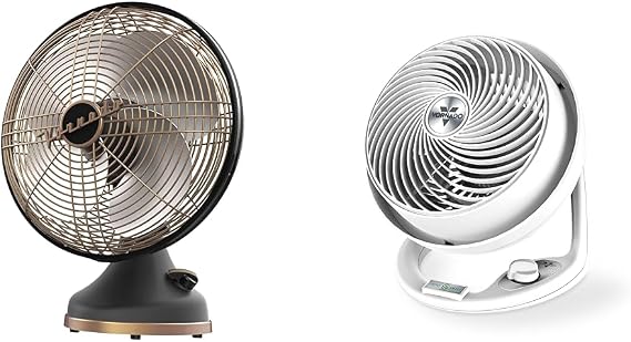 Vornado Silver Swan Alchemy 610DC Oscillating Vintage Gunmetal Medium Energy Smart DC Motor Air Circulator Fan