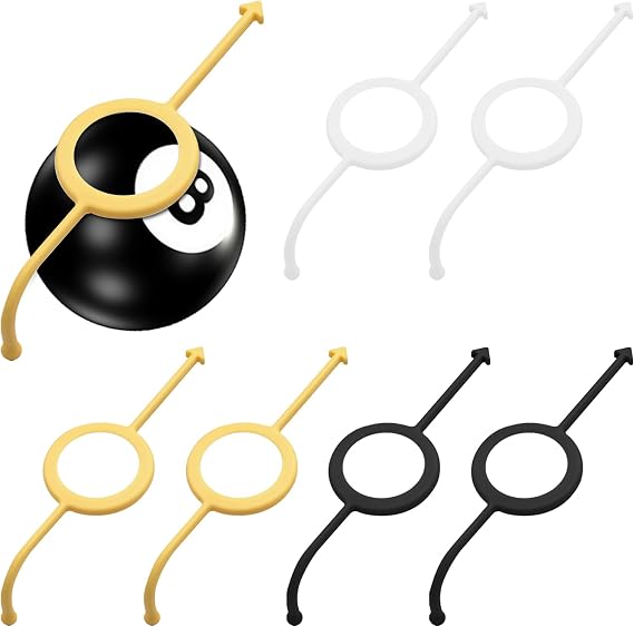 6 Pcs Precision Pool Shot Aiming Aid, Billiards Aiming Aid, Cue Shot Aiming Aid for 2-1/4" Balls, Improve Your Pool Skills, Perfect for Beginners & Intermediate Players(White/Yellow/Black)