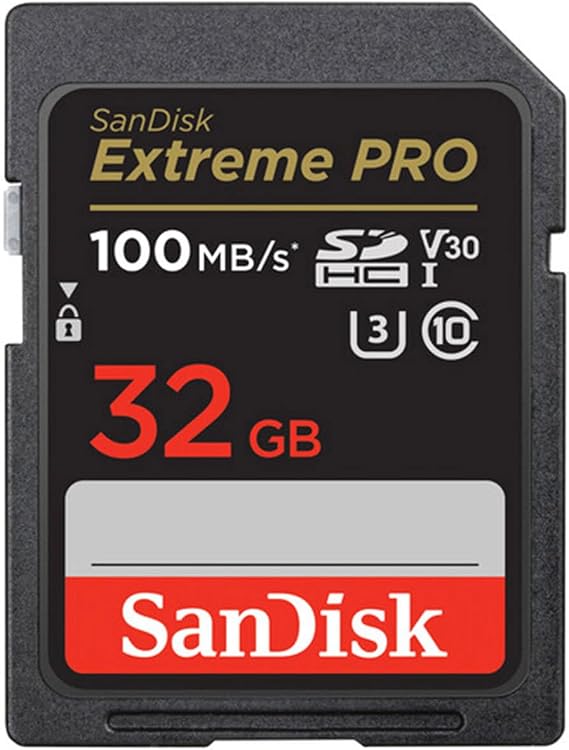 SANDISK 32GB Extreme PRO SDXC Class 10 UHS-I V30 Flash Memory Card