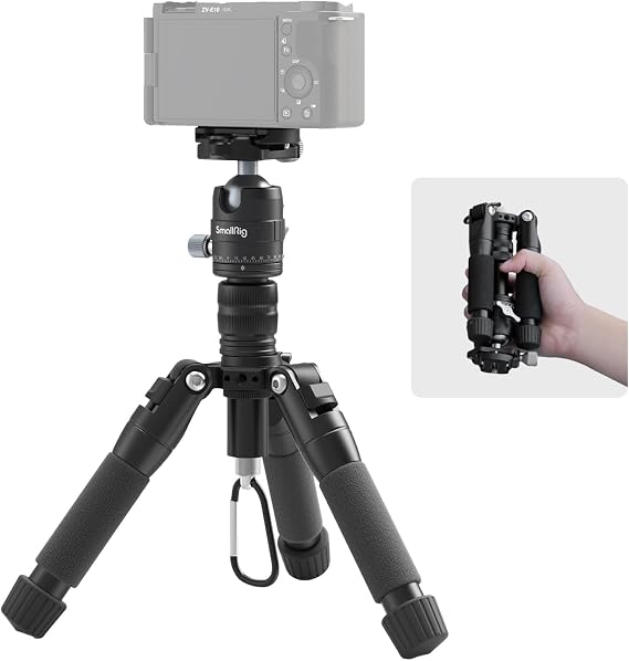 SmallRig VT-20 Aluminum Mini Tripod, 20" Desktop Tripod with 360 Ball Head, Compact Desktop Tripods for DSLR Camera Video Camcorder, Load up to 13lb/6kg