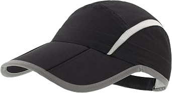 Connectyle Foldable Mesh Sports Cap with Reflective Stripe Breathable Sun Runner Cap
