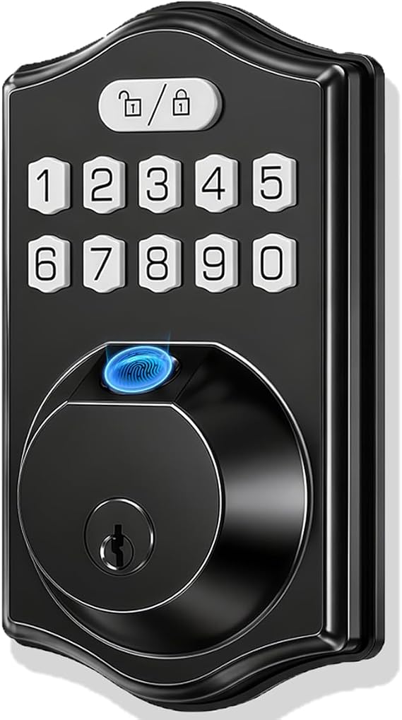 Keyless Entry Door Lock Deadbolt: 0.3s Fingerprint Recognition - Front Door