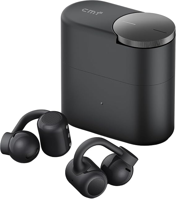 CMF Clip Pro, Hi-Res Open Ear Wireless Bluetooth Headphones, Dark Grey