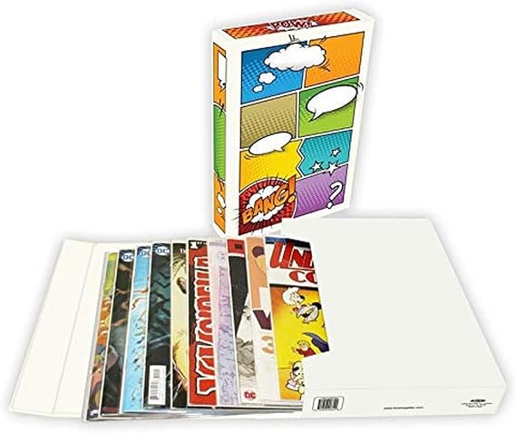 BCW Comic Book Stor-Folio - Art Pow | Portable Comic Book Storage Case for Current & Silver Age Comics | Comic Binder with Magnetic Closure | Holds 15 Bagged Comics or 20 Loose Comics